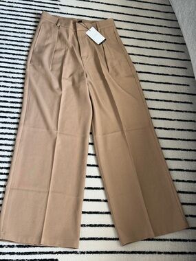 Classic Wide-Leg Men’s Trousers - Tan
